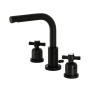 Kingston Brass Millennium 1.2 GPM Widespread Bathroom Faucet with Pop-Up Drain Assembly Matte Black