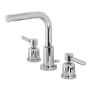 Kingston Brass Concord 1.2 GPM Widespread Bathroom Faucet with Pop-Up Drain Assembly Polished Chrome