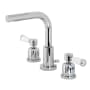 Kingston Brass Paris 1.2 GPM Widespread Bathroom Faucet with Pop-Up Drain Assembly Polished Chrome