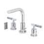 Kingston Brass Synchronous 1.2 GPM Widespread Bathroom Faucet with Pop-Up Drain Assembly Polished Chrome