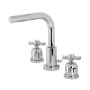 Kingston Brass Millennium 1.2 GPM Widespread Bathroom Faucet with Pop-Up Drain Assembly Polished Chrome