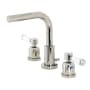 Kingston Brass Paris 1.2 GPM Widespread Bathroom Faucet with Pop-Up Drain Assembly Polished Nickel