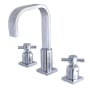 Kingston Brass Concord 1.2 GPM Widespread Bathroom Faucet with Pop-Up Drain Assembly Polished Chrome