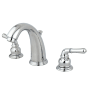 Kingston Brass Magellan 1.2 GPM Widespread Bathroom Faucet with Pop-Up Drain Assembly Polished Chrome