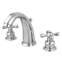 Kingston Brass Victorian 1.2 GPM Widespread Bathroom Faucet with Pop-Up Drain Assembly Polished Chrome