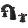 Kingston Brass Victorian 1.2 GPM Widespread Bathroom Faucet with Pop-Up Drain Assembly Oil Rubbed Bronze