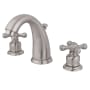Kingston Brass Victorian 1.2 GPM Widespread Bathroom Faucet with Pop-Up Drain Assembly Brushed Nickel