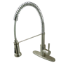 Kingston Brass Concord 1.8 GPM Single Hole Pre-Rinse Pull Down Kitchen Faucet Brushed Nickel