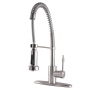 Kingston Brass Nustudio 1.8 GPM Single Hole Pre-Rinse Pull Down Kitchen Faucet Brushed Nickel