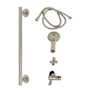 Kingston Brass Made to Match 1.8 GPM Multi Function Vilbosch Hand Shower Package - Includes Slide Bar, and Hose Brushed Nickel