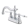 Kingston Brass Heritage 1.2 GPM Centerset Bathroom Faucet with Pop-Up Drain Assembly Polished Chrome