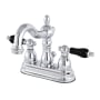 Kingston Brass Duchess 1.2 GPM Centerset Bathroom Faucet with Pop-Up Drain Assembly Polished Chrome