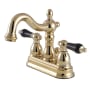 Kingston Brass Duchess 1.2 GPM Centerset Bathroom Faucet with Pop-Up Drain Assembly Polished Brass