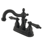 Kingston Brass Heritage 1.2 GPM Centerset Bathroom Faucet with Pop-Up Drain Assembly Oil Rubbed Bronze