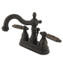 Kingston Brass Heritage 1.2 GPM Centerset Bathroom Faucet with Pop-Up Drain Assembly Oil Rubbed Bronze