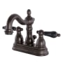 Kingston Brass Duchess 1.2 GPM Centerset Bathroom Faucet with Pop-Up Drain Assembly Oil Rubbed Bronze