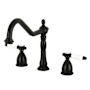 Kingston Brass Bel-Air 1.8 GPM Widespread Kitchen Faucet Matte Black