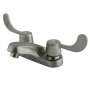 Kingston Brass Vista 1.2 GPM Centerset Bathroom Faucet Brushed Nickel