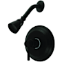 Kingston Brass Concord Shower Only Trim Package with 1.8 GPM Multi Function Shower Head Matte Black