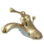 Kingston Brass Victorian 1.2 GPM Centerset Bathroom Faucet with Pop-up Drain Assembly Polished Brass