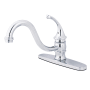 Kingston Brass Georgian 1.8 GPM Single Hole Kitchen Faucet Polished Chrome