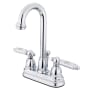 Kingston Brass Vintage 1.2 GPM Centerset Bathroom Faucet with Pop-Up Drain Assembly Polished Chrome