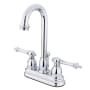 Kingston Brass Vintage 1.2 GPM Centerset Bathroom Faucet with Pop-Up Drain Assembly Chrome