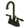 Kingston Brass Restoration 1.2 GPM Centerset Bathroom Faucet with Pop-Up Drain Assembly Oil Rubbed Bronze