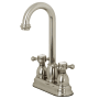 Kingston Brass 1.2 GPM Centerset Bathroom Faucet with Pop-Up Drain Assembly Brushed Nickel