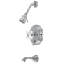 Kingston Brass Restoration Tub and Shower Trim Package with Single Function Shower Head Polished Chrome