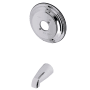 Kingston Brass Wall Mounted Bathtub Faucet-Only Trim Kit - Includes Rough-In - Handle Not Included Polished Chrome