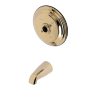 Kingston Brass Wall Mounted Bathtub Faucet-Only Trim Kit - Includes Rough-In - Handle Not Included Polished Brass