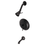 Kingston Brass Tub and Shower Trim Package with 1.8 GPM Multi Function Shower Head Oil Rubbed Bronze