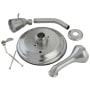 Kingston Brass Tub and Shower Trim Package with 1.8 GPM Multi Function Shower Head Brushed Nickel