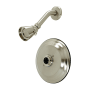 Kingston Brass Shower Only Trim Package with 1.8 GPM Multi Function Shower Head Brushed Nickel