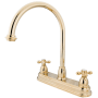 Kingston Brass Restoration 1.8 GPM Standard Kitchen Faucet Polished Brass