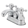 Kingston Brass Metropolitan 1.2 GPM Deck Mounted Centerset Bathroom Faucet with Pop-Up Drain Assembly - Includes Escutcheon Polished Chrome