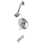 Kingston Brass Tub and Shower Trim Package with 1.8 GPM Single Function Shower Head Polished Chrome