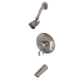 Kingston Brass Tub and Shower Trim Package with 1.8 GPM Single Function Shower Head Brushed Nickel