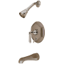 Kingston Brass Tub and Shower Trim Package with 1.8 GPM Multi Function Shower Head Brushed Nickel