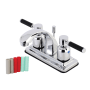 Kingston Brass Kaiser 1.2 GPM Centerset Bathroom Faucet with Pop-Up Drain Assembly Polished Chrome
