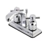 Kingston Brass Concord 1.2 GPM Centerset Bathroom Faucet with Pop-Up Drain Assembly Polished Chrome