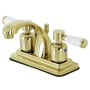 Kingston Brass Paris 1.2 GPM Centerset Bathroom Faucet with Pop-Up Drain Assembly Polished Brass
