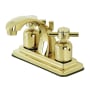 Kingston Brass Concord 1.2 GPM Centerset Bathroom Faucet with Pop-Up Drain Assembly Polished Brass