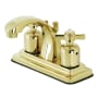Kingston Brass Millennium 1.2 GPM Centerset Bathroom Faucet with Pop-Up Drain Assembly Polished Brass