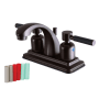Kingston Brass Kaiser 1.2 GPM Centerset Bathroom Faucet with Pop-Up Drain Assembly Oil Rubbed Bronze