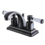 Kingston Brass Paris 1.2 GPM Centerset Bathroom Faucet with Pop-Up Drain Assembly Oil Rubbed Bronze
