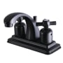 Kingston Brass Millennium 1.2 GPM Centerset Bathroom Faucet with Pop-Up Drain Assembly Oil Rubbed Bronze