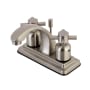 Kingston Brass Concord 1.2 GPM Centerset Bathroom Faucet with Pop-Up Drain Assembly Brushed Nickel