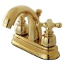 Kingston Brass Restoration 1.2 GPM Centerset Bathroom Faucet with Pop-Up Drain Assembly Polished Brass